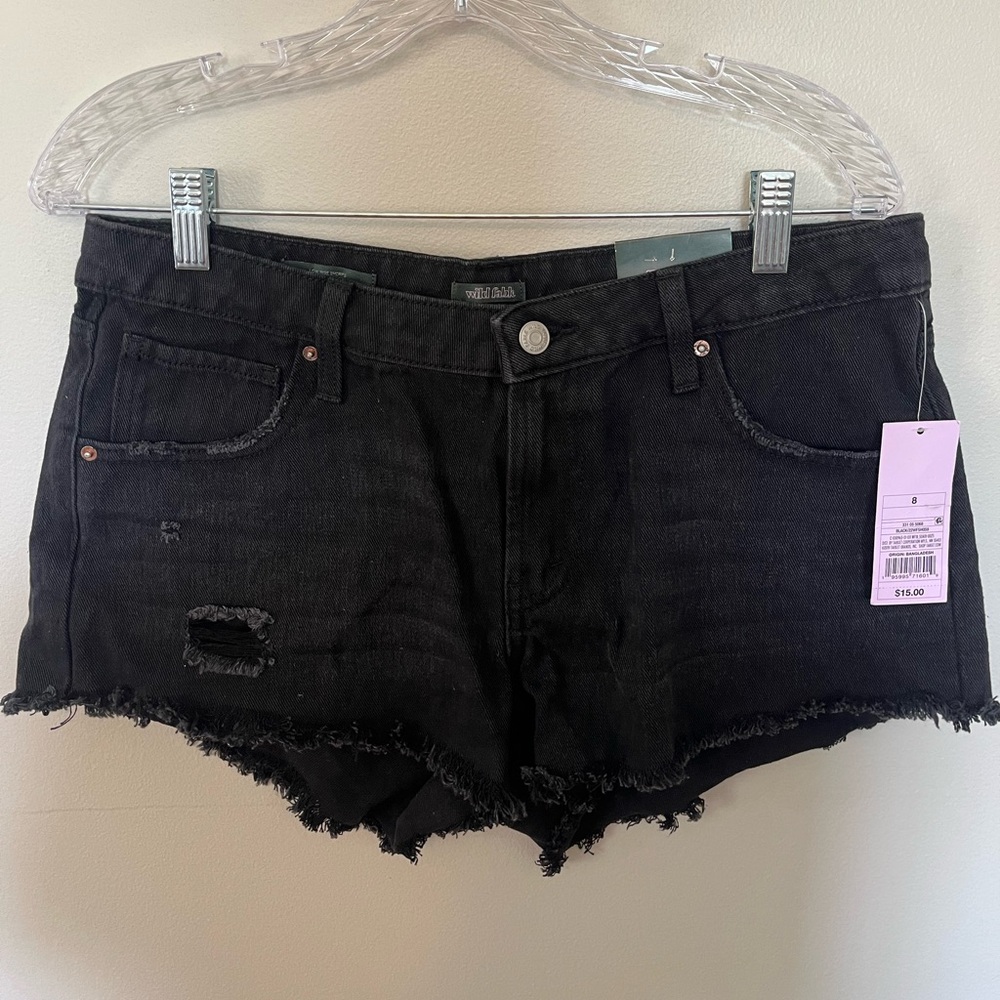 Black Jean Shorts